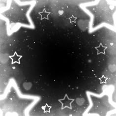 black and white photo with stars in the middle