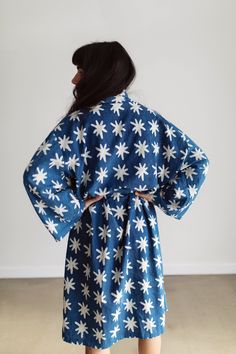 Designed by Emily, in the UK, and ethically made in India. We are wearing these insanesly comfy robes EVERY SINGLE DAY. Are we crazy? Try one out and see for yourself! 100% naturally plant dyed and dabu printed on 100% khadi cotton or 100% linen. Long, cosy robe with waist tie and deep pockets. One size and unisex (can fit size 4-14 depending on desired fit). With every top purchased, 3 trees are planted in collaboration with TreeSisters. CARE Caring for naturally dyed clothing is a little diffe Comfy Robes, Dabu Print, Plant Dyes, Dyeing Process, Naturally Dyed, Black Linen, Natural Dyes, Waist Tie, Bristol