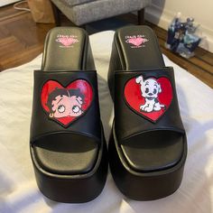 Goth Crocs, Cute Betty Boop, Crocs Platform, Dolls Kill Shoes, Culture Magazine, New Rock, Girly Shoes