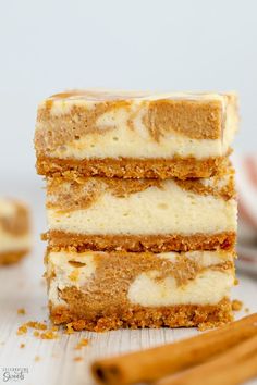 These swirled Pumpkin Cheesecake Bars combine the flavors of pumpkin pie and creamy cheesecake on a graham cracker crust. Pumpkin Pie Cheesecake Bars, Celebrating Sweets, Pumpkin Cream Cheese Pie, Pumpkin Cheesecake Bars, Pumpkin Pudding, Pumpkin Pie Bars