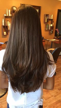 Long Layered Haircuts, Long Layered Hair, Long Straight Hair, Box Braids Hairstyles, Dark Brown Hair