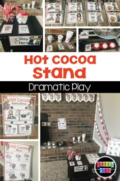 the hot cocoa stand dramatic play is perfect for kids to learn how to make it