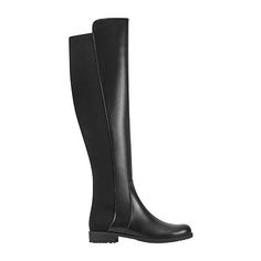 These Unisa women's Collean over-the-knee boots are made from soft faux leather and stretchy panels for a sleek, comfortable style to impress on cold-weather days. This pull-on pair has a comfy flat heel, memory foam cushioning and a riding boot silhouette. Wear them over leggings, skinny jeans or tights. Features: CushionedClosure Type: Pull OnFootwear Technology: Memory Foam InsoleShaft Circumference: 13 1/4 InchesBoot Shaft Height: 18 1/2 InchesShoe Heel Height: 1 InchUpper/Outer Base Materi… Boot Silhouette, Comfy Flats, Weather Day, Comfortable Style, Riding Boot, Boots Black, Comfortable Fashion, Over The Knee Boots, Over The Knee