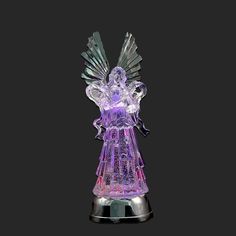 PRICES MAY VARY. ❄Our LED Angel snow globe lamp is made by Acrylic with water and glitter filling, a great addition to your Christmas home decoration, also a great Christmas gift choice for your friends and family member ❄Automatically Color Changing: Turn on the LED Angel lights, Tricolor keeps changing continuously with water glittering swirling inside, gorgeous and elegant looking ❄Safety and Easy using: Each light up Angel lamp requires 3 AA batteries(Not Included), 3-way slide switch on bot Water Lamp, Thanksgiving Home Decorations, Light Angel, Angel Trumpet, Christmas Gifts For Pets, Santa Photos, Christmas Snow Globes, Color Changing Lights, Christmas Home Decor