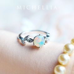 Opal Wedding, Opal Engagement Ring, October Birthday, Floral Ring, Lace Set, Matching Wedding Bands