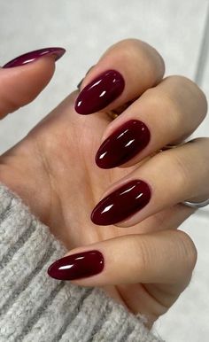 Dark Red Nails, Maroon Nails, September Nails