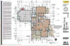 the floor plan for an apartment building with lots of room and space to move around