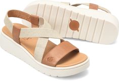 We designed the Kasady in soft leather with stretch fabric straps to flex with your every step. Leather Sandals With Leather Trim For Spring, Ortholite Insole Sandals For Everyday Use, Ladies Sandals, Shoes And Boots, Born Shoes, Wedge Sandals, Soft Leather, Final Sale, Stretch Fabric