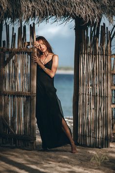 This feather weight Black Boho Dress is made of certificated organic sustainable cotton, light and soft like second skin. This black goddess slit dress is designed to be double, so it is not transparent. The cut making the fit absolutely amazing. Moving together with the wind ... on the dance of life. This light evening dress is available in: White https://www.etsy.com/listing/894915827 Dusty Pink https://www.etsy.com/listing/899919003 ♡ FABRIC DETAILS ♡ Organically Dyed Cotton Material Our expe Linen Editorial, Boho Wedding Guest Dress, Dusty Rose Fabric, Goddess Photoshoot, Outfits Playa, Beach Wrap Dress, Boho Wedding Guest, Dress Goddess, Black Pictures