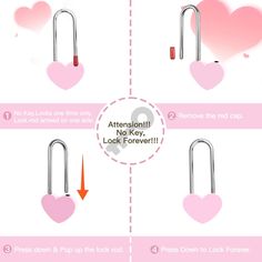 the instructions for how to lock hearts