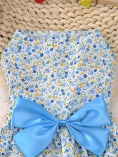 Flower Pattern Pet Dress Cute Floral Dress For Summer, Cute Blue Floral Dress For Spring, Cute Blue Floral Summer Dress, Cute Floral Print Light Blue Dress, Cute Light Blue Floral Print Dress, Pet Dress, Ditsy Floral, Flower Pattern, Pet Clothes