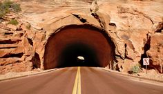 a long tunnel in the side of a mountain