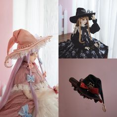 10 Colors BJD SD msd mdd Witch/Wizard Hat, Halloween Gothic magic witch hat PU Material for #6-#10. 🌸Note: Doll Hat only; dolls and doll clothes are not included. 🌸Processing Time: Orders typically ship within 1-3 weeks. 🌸Shipping Time: Normally, delivery takes 7-15 days, though exceptions may occur, especially given the current situation. 🌸Color Disclaimer: Due to lighting conditions, the actual color of the product may differ. 🌸Fabric Variation: In the event that fabric runs out, an alter Harajuku Style Black Costume Hat For Halloween, Black Harajuku Style Costume Hat For Halloween, Black Harajuku Style Halloween Costume Hats, Harajuku Style Halloween Cosplay Hat, Harajuku Hats For Halloween Cosplay, Harajuku Style Hat For Halloween Cosplay, Fantasy Mini Hats For Halloween Cosplay, Halloween Costume Mini Cap, Whimsical Halloween Mini Cap Hat