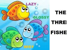 three cartoon fish swimming in the ocean with text that reads, the glossy three fishes