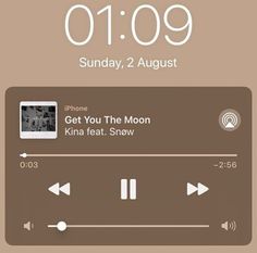 an iphone screen with the text get you the moon and then play music on it