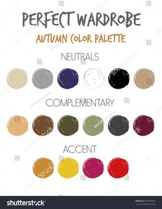 the different color palettes for perfect warrobe's autumn / fall palette