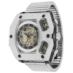 Avianne Mens Jamison Collection Diamond Watch 19.65 Ctw Luxury Automatic Chronograph Watch, Luxury Skeleton Dial Chronograph Watch For Formal Occasions, Luxury Automatic Watches, Luxury White Gold Watches With Skeleton Dial, Luxury Chronograph Watch With Skeleton Dial, Luxury Automatic Diamond Watch, Luxury Diamond Watch With Subdials And Rectangular Dial, Luxury Diamond Watch With Rectangular Dial And Subdials, Luxury Diamond Watch With Skeleton Dial