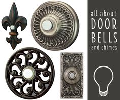 all about door bells and cabinets with an image of the fleur de lis