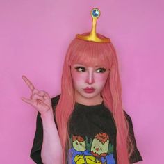 Princess Bubblegum Makeup Look, Princess Bubblegum Makeup, Princess Bubblegum Costume, Princess Bubblegum Costumes, Princess Bubblegum Cosplay, Eyeshadow Inspiration, Chinchilla Cute, Prince Gumball, Cosplay Ideas Women