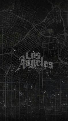 a black and white map with the word los angeles on it