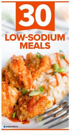 an advertisement for low - sodium meals with the words 30 low - soduum meals