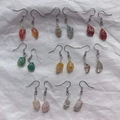 Jewelry To Buy, Gem Stone Earrings, Indie Jewelry, Wire Jewelry Designs, Handmade Jewelry Tutorials, Diy Wire Jewelry, Best Jewelry, Dope Jewelry, Handmade Wire Jewelry