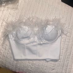 Revolve Superdown Ramona Bustier Top In White Size Medium Never Worn Excellent Condition White Strapless Top For Club, White Strapless Club Top, White Fitted Tube Top With Removable Bra Pads, White Top With Built-in Bra For Club, White Strapless Top Bra Friendly, Bustier Top, White Color, Color White, Womens Tops