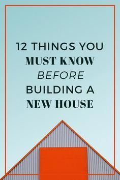 an orange house with the words 12 things you must know before building a new house