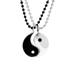 Share a Yin Yang Friendship necklace with your best friend! Choose from three necklace lengths  to easily sport this Yin Yang necklace. Ying Yang Jewelry, Friendship Pendant, Yin Yang Charm, Yin Yang Necklace, Boy With Luv, Three Necklaces, Family Tree Necklace, Friendship Necklaces, Ying Yang