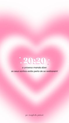 a pink heart shaped background with the words 2020 written in spanish and english on it