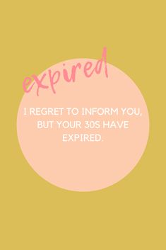 a pink circle with the words expired i regret to inform you, but your 350 have expired