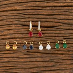 Cz Changeable Stone Earring With 2 Tone Plating Height = 25 mm || Width = 7 mm Classic Bali American Diamond Earring Gorgeous Golden bali. Highest quality and craftsmanship, Ready to ship from Edison NJ USA Please contact us any questions