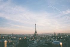 the eiffel tower towering over the city of paris