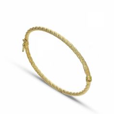 18K Gold Bangle for Women Yellow Gold. Rigid bracelet for women, diamond finish in 18K (750) Gold - Made in Italy DATA SHEET Gender: Woman Color: Yellow Gold Metal: REAL 18K Gold (750 law hallmark) Processing: Hollow Barrel Finish: Polished and Knurled Closure: Concealed Pattern or thickness: Narrow band Internal diameter: 60 mm (2.36 inch) Band width 3.00 mm (0.0157 inch) Model: Narrow Tubular Band Total Weight: 3.90 grams around Condition: New FREE Registered and insured Shipping Worldwide wit Yellow Gold Diamond Bangle Bracelet Hallmarked, Yellow Gold Hoop Bracelet For Anniversary, Hoop Yellow Gold Bracelet For Anniversary, White Gold Tarnish Resistant Diamond Bangle, Tarnish Resistant White Gold Diamond Bangle, Sterling Silver Bangle In Yellow Gold With Jubilee Bracelet, Sterling Silver Yellow Gold Bangle For Anniversary, Yellow Gold Hoop Bracelets For Anniversary, Yellow Gold Sterling Silver Bangle For Anniversary