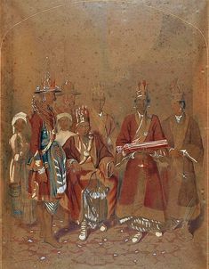 "A GATHERING OF TRIBAL CHIEFS, PROBABLY BURMESE, AND THEIR RETINUE" by Colesworthy Grant #water_color #amarapoora #court_dress #burmese_ministers Ancient Civilization, Court Dresses, Asian Culture, Yangon, Southeast Asian, Bagan