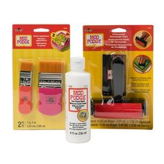 the kit includes two different colors of paint, glue and other items to make it look like