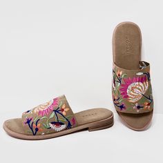 Experience Luxury And Style With Our Rose Brown Embroidered Suede Leather Mule Sandal. Made From High-Quality Suede Leather, These Mules Feature Intricate Multicolor Flower Embroidery For A Unique And Elegant Look. Slip Into These Mules For A Comfortable And Chic Addition To Your Wardrobe. Features: Flower Embroidery For A Floral Look Cushioned Footbed With Suede Leather Covering Day-To-Day Wear Composition: Upper - 100% Leather Lining - 100% Leather Sock - 100% Leather Outsole - 100% Rubber Rosé Brown, Leather Socks, Jelly Shoes, Mule Sandals, Walker Boots, Leather Mules, Flower Embroidery, Rain And Snow Boots, Boot Sandals