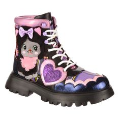 Cutest Kitty | Irregular Choice Blue Ankle Boots, Hiking Style, Vans Hats, Spiderman Kids, High Heel Slippers, Hiking Fashion, Muck Boots