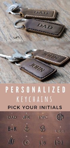 personalized leather keychains are the perfect gift for any man