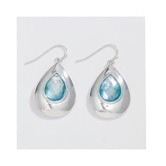 Periwinkle by Barlow : Polished Silver Teardrop with Aqua Glitter Crystals - Earrings - Periwinkle by Barlow : Polished Silver Teardrop with Aqua Glitter Crystals - Earrings Polish Silver, Stunning Earrings, Hammered Silver, Crystal Earrings, Sparkle, Glitter, Crystals, Silver, Beauty