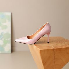 Shop Pink Leather Minimalist Stiletto Heel Pumps Pointed Toe Heels for Work color Pink for Formal Event, Hanging out, Party, Work with worldwide Free shipping & Free return. Elegant Pink Court Shoes For Office, Elegant Pink Court Shoes For Party, Elegant Pink Office Court Shoes, Pink Fitted Kitten Heels For Party, Pink Kitten Heels For Party, Elegant Pink Kitten Heels, Elegant Pink Pointed Toe Kitten Heels, Elegant Pink High Heel Court Shoes, Elegant Pink Kitten Heels With Round Toe