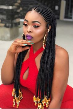 Tribal Braids Cornrolls Hairstyles Braids, Ghanaian Hairstyles, Braiding Ideas, Latest Braided Hairstyles, Really Curly Hair, Braided Half Updo, Braid Trends, Braids Cornrows, Knot Braid