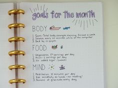 Utilisation d'un Bullet Journal pour les objectifs de santé et de remise en forme Bullet Journal Goals Layout, Simple Health, Health Journal, Bujo Inspiration, Bullet Journal Layout, Journal Layout, Healthy Lifestyle Tips