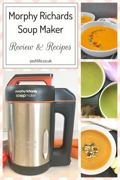 the recipe for soup is shown in this collage