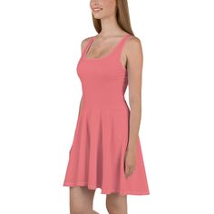 Pastel Pink Dress, Pink Skater Dress, Dress For Work, Pink Sleeveless Dress, Rose Blush, Pink Fits, Rose Pastel, Midi Dress Casual, Women Midi