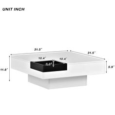 an image of a table with measurements for it