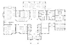 the floor plan for an office building with multiple rooms and two separate areas, including one bedroom