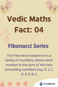 vedic math, math tricks, math skills, fibonacci series Vedic Mathematics, Substitute Teacher Tips, Leonardo Fibonacci, Mental Math Tricks, Vedic Maths, Maths Tricks, Basic English Grammar Book, Teaching Math Strategies, Math Genius