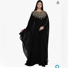 Only Worn Once For An Event :) It’s A One Size Dress!! It’ll Fit All Body Types As It Has An Adjustable Strap From Underneath. Arab Traditional Dress. Arab Traditional Dress, Black Kaftan, Amazon Dresses, Traditional Dress, Traditional Dresses, Body Types, Maxi Dress, Womens Dresses, Dresses