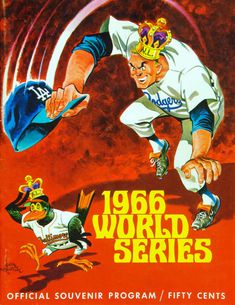 an advertisement for the world series featuring baseball players